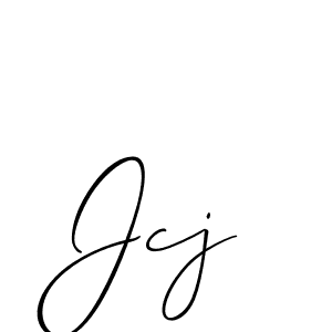 How to make Jcj signature? Allison_Script is a professional autograph style. Create handwritten signature for Jcj name. Jcj signature style 2 images and pictures png