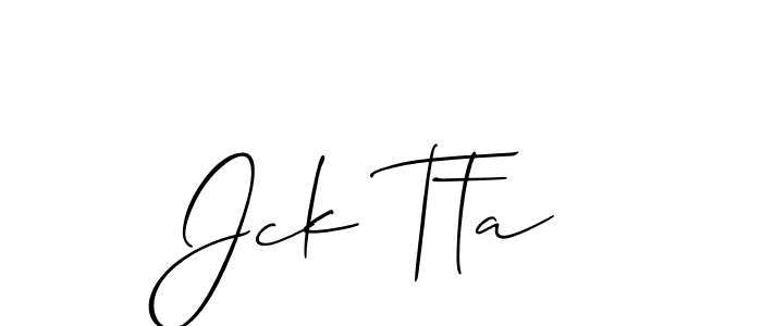 Design your own signature with our free online signature maker. With this signature software, you can create a handwritten (Allison_Script) signature for name Jck Tta. Jck Tta signature style 2 images and pictures png