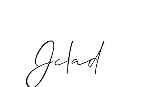 Also we have Jclad name is the best signature style. Create professional handwritten signature collection using Allison_Script autograph style. Jclad signature style 2 images and pictures png