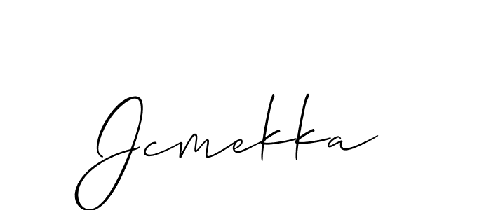 It looks lik you need a new signature style for name Jcmekka. Design unique handwritten (Allison_Script) signature with our free signature maker in just a few clicks. Jcmekka signature style 2 images and pictures png
