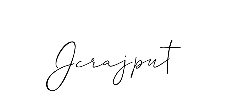 Make a short Jcrajput signature style. Manage your documents anywhere anytime using Allison_Script. Create and add eSignatures, submit forms, share and send files easily. Jcrajput signature style 2 images and pictures png