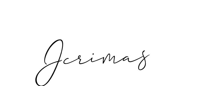 Design your own signature with our free online signature maker. With this signature software, you can create a handwritten (Allison_Script) signature for name Jcrimas. Jcrimas signature style 2 images and pictures png