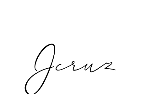 Design your own signature with our free online signature maker. With this signature software, you can create a handwritten (Allison_Script) signature for name Jcruz. Jcruz signature style 2 images and pictures png