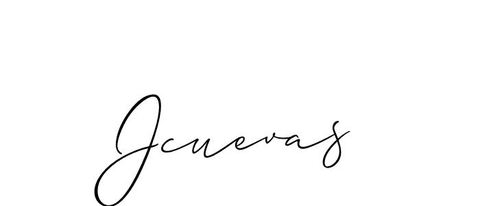 Use a signature maker to create a handwritten signature online. With this signature software, you can design (Allison_Script) your own signature for name Jcuevas. Jcuevas signature style 2 images and pictures png