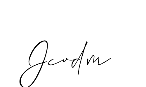 Create a beautiful signature design for name Jcvdm. With this signature (Allison_Script) fonts, you can make a handwritten signature for free. Jcvdm signature style 2 images and pictures png