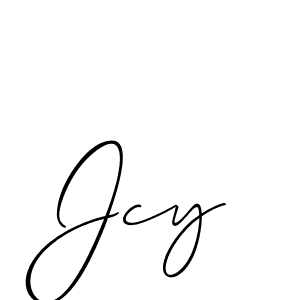 Design your own signature with our free online signature maker. With this signature software, you can create a handwritten (Allison_Script) signature for name Jcy. Jcy signature style 2 images and pictures png