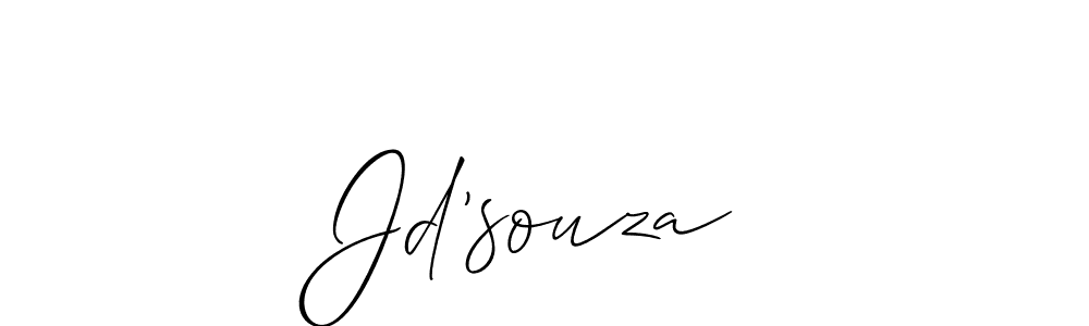 Also we have Jd’souza name is the best signature style. Create professional handwritten signature collection using Allison_Script autograph style. Jd’souza signature style 2 images and pictures png