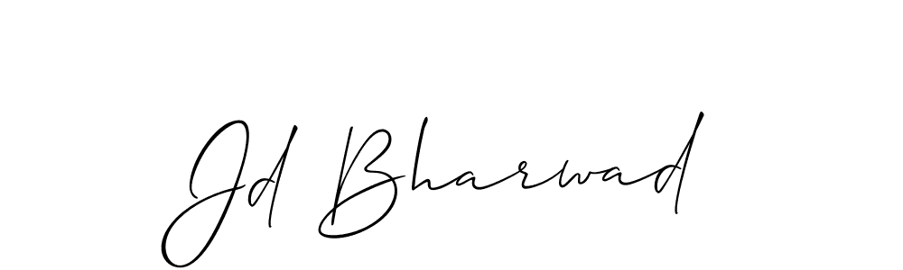 Jd Bharwad stylish signature style. Best Handwritten Sign (Allison_Script) for my name. Handwritten Signature Collection Ideas for my name Jd Bharwad. Jd Bharwad signature style 2 images and pictures png