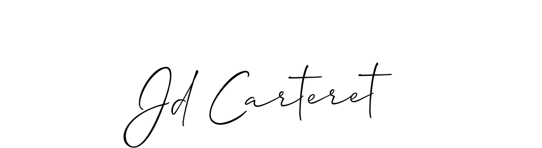 Create a beautiful signature design for name Jd Carteret. With this signature (Allison_Script) fonts, you can make a handwritten signature for free. Jd Carteret signature style 2 images and pictures png