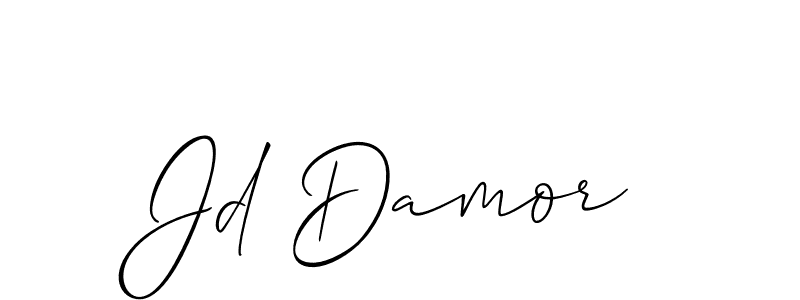 Also You can easily find your signature by using the search form. We will create Jd Damor name handwritten signature images for you free of cost using Allison_Script sign style. Jd Damor signature style 2 images and pictures png