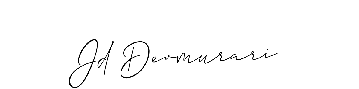 Jd Devmurari stylish signature style. Best Handwritten Sign (Allison_Script) for my name. Handwritten Signature Collection Ideas for my name Jd Devmurari. Jd Devmurari signature style 2 images and pictures png