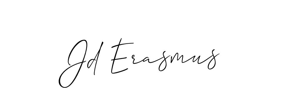 Use a signature maker to create a handwritten signature online. With this signature software, you can design (Allison_Script) your own signature for name Jd Erasmus. Jd Erasmus signature style 2 images and pictures png