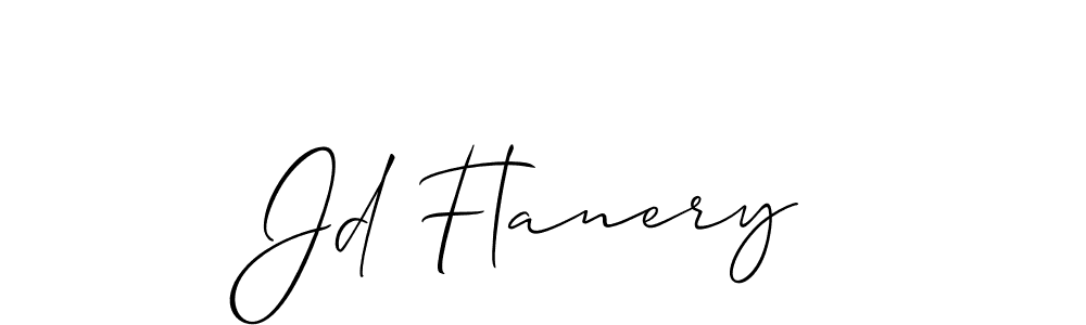 Make a beautiful signature design for name Jd Flanery. With this signature (Allison_Script) style, you can create a handwritten signature for free. Jd Flanery signature style 2 images and pictures png