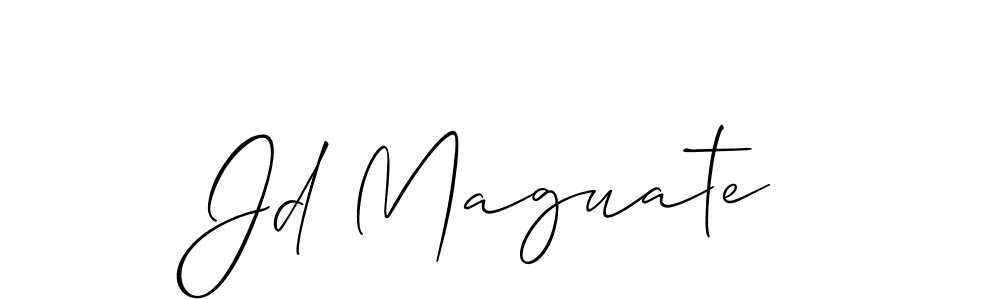 Make a short Jd Maguate signature style. Manage your documents anywhere anytime using Allison_Script. Create and add eSignatures, submit forms, share and send files easily. Jd Maguate signature style 2 images and pictures png