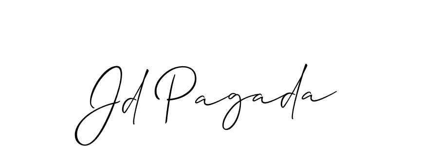 The best way (Allison_Script) to make a short signature is to pick only two or three words in your name. The name Jd Pagada include a total of six letters. For converting this name. Jd Pagada signature style 2 images and pictures png