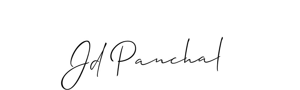 Design your own signature with our free online signature maker. With this signature software, you can create a handwritten (Allison_Script) signature for name Jd Panchal. Jd Panchal signature style 2 images and pictures png