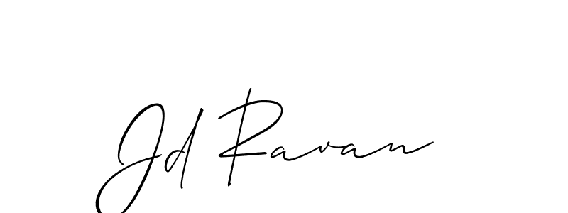 Also You can easily find your signature by using the search form. We will create Jd Ravan name handwritten signature images for you free of cost using Allison_Script sign style. Jd Ravan signature style 2 images and pictures png