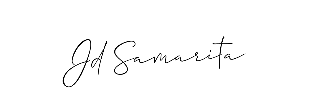 Also You can easily find your signature by using the search form. We will create Jd Samarita name handwritten signature images for you free of cost using Allison_Script sign style. Jd Samarita signature style 2 images and pictures png