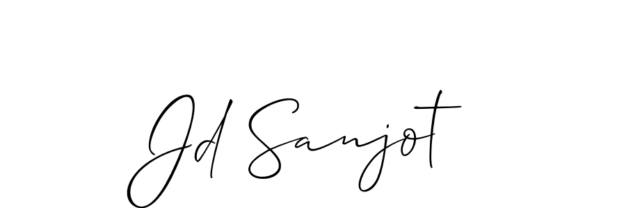 Use a signature maker to create a handwritten signature online. With this signature software, you can design (Allison_Script) your own signature for name Jd Sanjot. Jd Sanjot signature style 2 images and pictures png