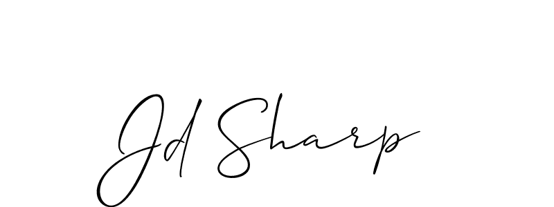 Once you've used our free online signature maker to create your best signature Allison_Script style, it's time to enjoy all of the benefits that Jd Sharp name signing documents. Jd Sharp signature style 2 images and pictures png