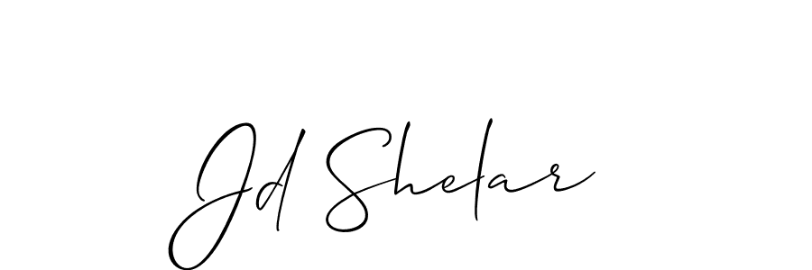 Make a beautiful signature design for name Jd Shelar. With this signature (Allison_Script) style, you can create a handwritten signature for free. Jd Shelar signature style 2 images and pictures png