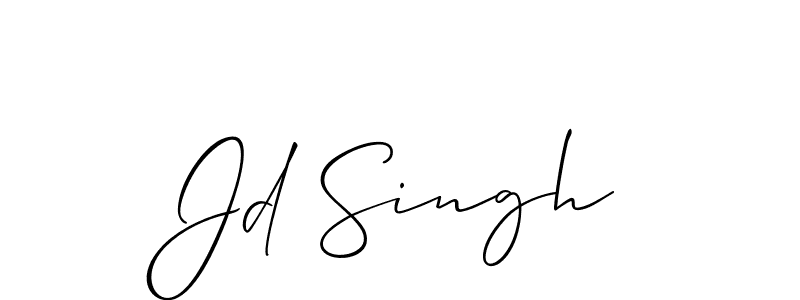 Design your own signature with our free online signature maker. With this signature software, you can create a handwritten (Allison_Script) signature for name Jd Singh. Jd Singh signature style 2 images and pictures png