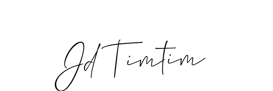 Also we have Jd Timtim name is the best signature style. Create professional handwritten signature collection using Allison_Script autograph style. Jd Timtim signature style 2 images and pictures png