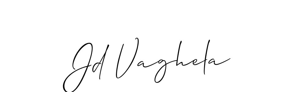 Design your own signature with our free online signature maker. With this signature software, you can create a handwritten (Allison_Script) signature for name Jd Vaghela. Jd Vaghela signature style 2 images and pictures png