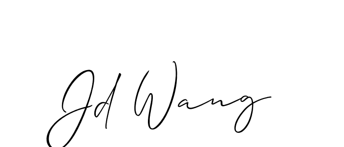 Allison_Script is a professional signature style that is perfect for those who want to add a touch of class to their signature. It is also a great choice for those who want to make their signature more unique. Get Jd Wang name to fancy signature for free. Jd Wang signature style 2 images and pictures png