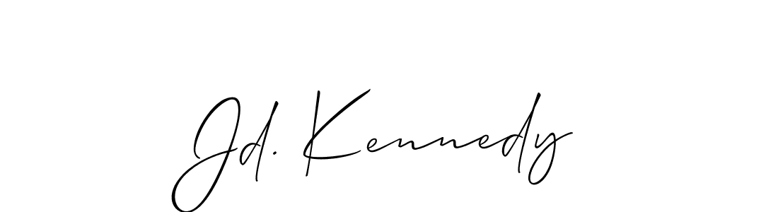 How to Draw Jd. Kennedy signature style? Allison_Script is a latest design signature styles for name Jd. Kennedy. Jd. Kennedy signature style 2 images and pictures png