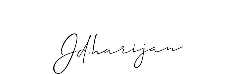 Create a beautiful signature design for name Jd.harijan. With this signature (Allison_Script) fonts, you can make a handwritten signature for free. Jd.harijan signature style 2 images and pictures png