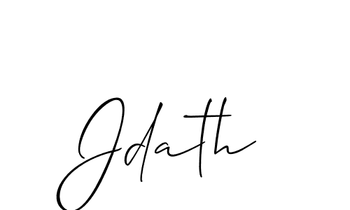 How to make Jdath name signature. Use Allison_Script style for creating short signs online. This is the latest handwritten sign. Jdath signature style 2 images and pictures png