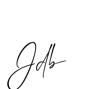 Create a beautiful signature design for name Jdb. With this signature (Allison_Script) fonts, you can make a handwritten signature for free. Jdb signature style 2 images and pictures png