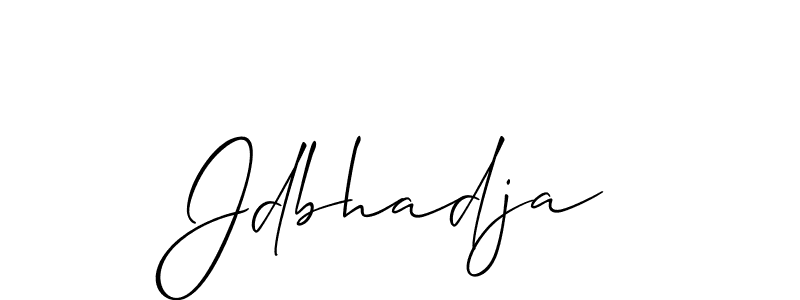 if you are searching for the best signature style for your name Jdbhadja. so please give up your signature search. here we have designed multiple signature styles  using Allison_Script. Jdbhadja signature style 2 images and pictures png