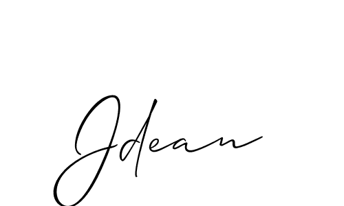 if you are searching for the best signature style for your name Jdean. so please give up your signature search. here we have designed multiple signature styles  using Allison_Script. Jdean signature style 2 images and pictures png