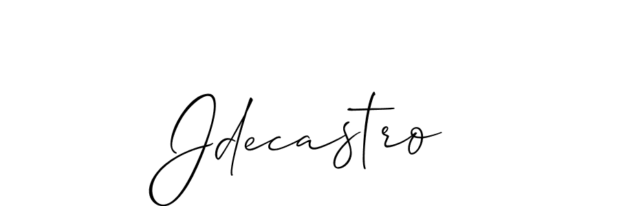How to make Jdecastro name signature. Use Allison_Script style for creating short signs online. This is the latest handwritten sign. Jdecastro signature style 2 images and pictures png