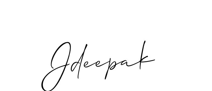 How to make Jdeepak name signature. Use Allison_Script style for creating short signs online. This is the latest handwritten sign. Jdeepak signature style 2 images and pictures png