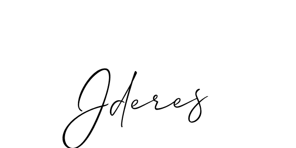 The best way (Allison_Script) to make a short signature is to pick only two or three words in your name. The name Jderes include a total of six letters. For converting this name. Jderes signature style 2 images and pictures png