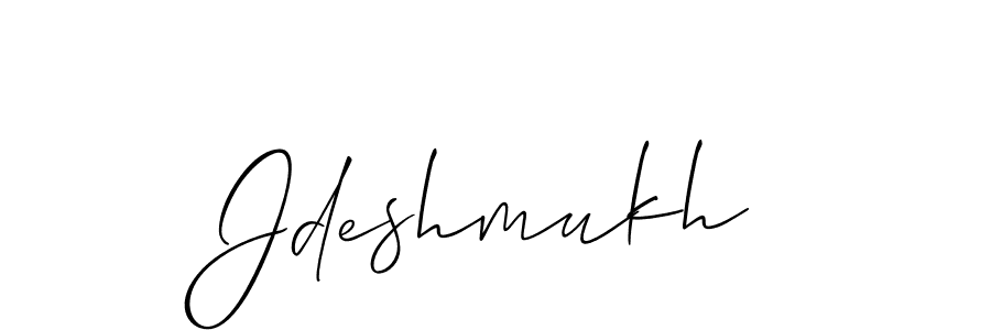 Use a signature maker to create a handwritten signature online. With this signature software, you can design (Allison_Script) your own signature for name Jdeshmukh. Jdeshmukh signature style 2 images and pictures png