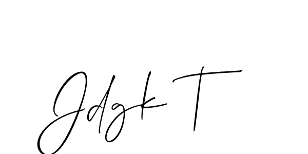if you are searching for the best signature style for your name Jdgk T. so please give up your signature search. here we have designed multiple signature styles  using Allison_Script. Jdgk T signature style 2 images and pictures png
