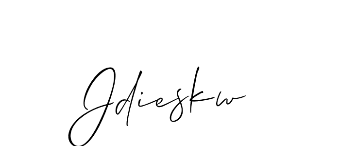 Use a signature maker to create a handwritten signature online. With this signature software, you can design (Allison_Script) your own signature for name Jdieskw. Jdieskw signature style 2 images and pictures png