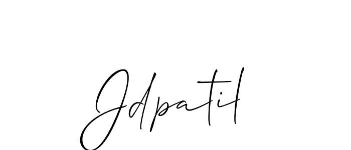 Use a signature maker to create a handwritten signature online. With this signature software, you can design (Allison_Script) your own signature for name Jdpatil. Jdpatil signature style 2 images and pictures png