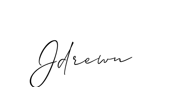 How to make Jdrewn name signature. Use Allison_Script style for creating short signs online. This is the latest handwritten sign. Jdrewn signature style 2 images and pictures png