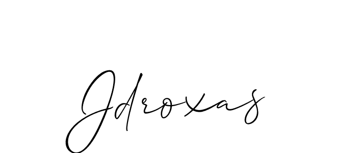 How to make Jdroxas signature? Allison_Script is a professional autograph style. Create handwritten signature for Jdroxas name. Jdroxas signature style 2 images and pictures png