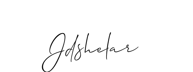 Create a beautiful signature design for name Jdshelar. With this signature (Allison_Script) fonts, you can make a handwritten signature for free. Jdshelar signature style 2 images and pictures png