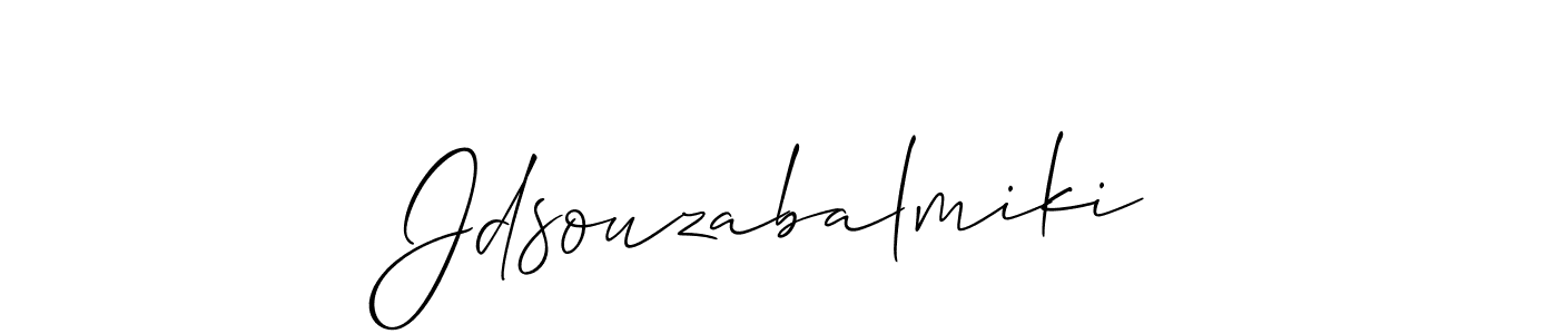 The best way (Allison_Script) to make a short signature is to pick only two or three words in your name. The name Jdsouzabalmiki include a total of six letters. For converting this name. Jdsouzabalmiki signature style 2 images and pictures png