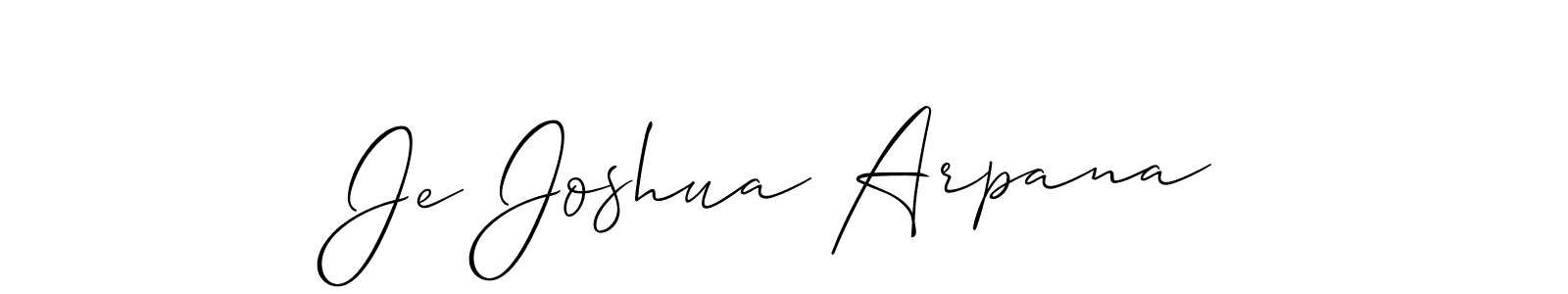 This is the best signature style for the Je Joshua Arpana name. Also you like these signature font (Allison_Script). Mix name signature. Je Joshua Arpana signature style 2 images and pictures png