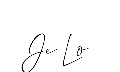 Make a short Je Lo signature style. Manage your documents anywhere anytime using Allison_Script. Create and add eSignatures, submit forms, share and send files easily. Je Lo signature style 2 images and pictures png