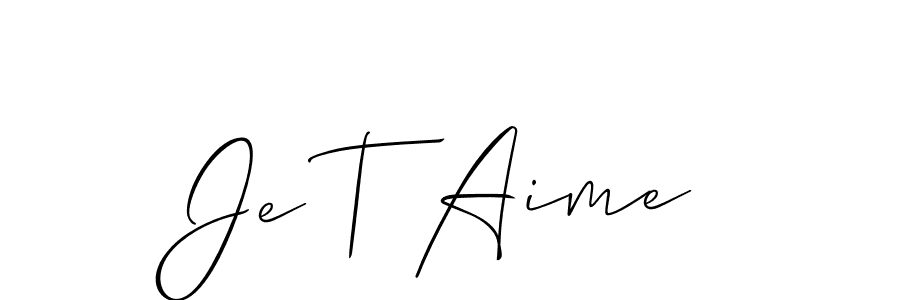 Also You can easily find your signature by using the search form. We will create Je T Aime name handwritten signature images for you free of cost using Allison_Script sign style. Je T Aime signature style 2 images and pictures png