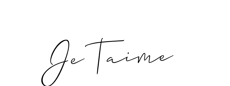 You should practise on your own different ways (Allison_Script) to write your name (Je Taime) in signature. don't let someone else do it for you. Je Taime signature style 2 images and pictures png